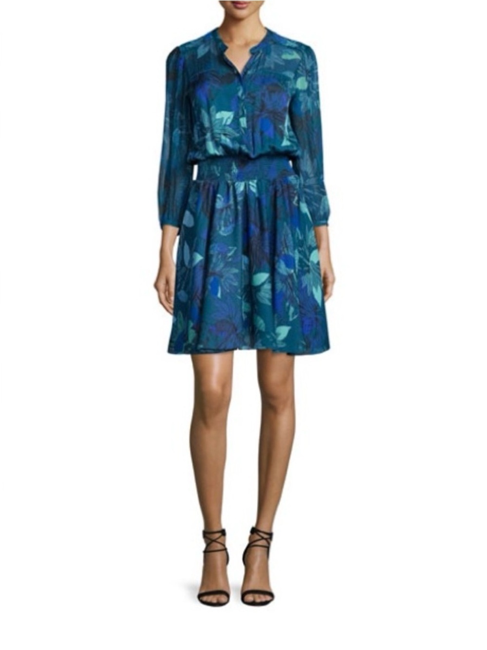 Rebecca Taylor Smocked Tahitian Flower Dress